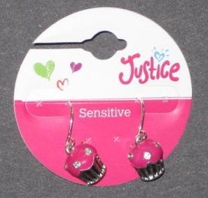 Picture of Justice Cupcake Earrings (Dark Pink) Style #5814