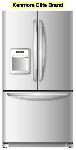 1.5 Inch Square LG Kenmore Elite Refrigerator Nameplate Genuine OEM Brand New 