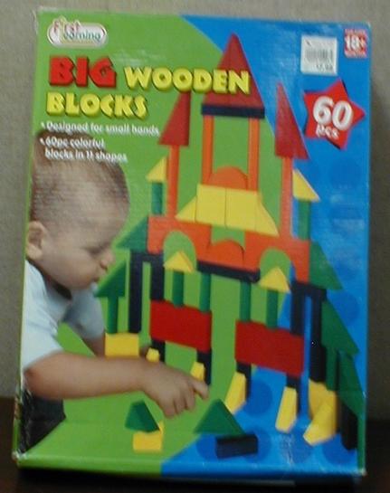 Picture of Recalled 60 Piece Big Wooden Learning Blocks Set