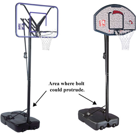 Picture of Recalled Portable Basketball Hoops