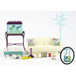 Barbie Couch & Table Living Room Playset - K8613