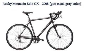 Picture of recalled Rocky Mountain Solo CX - 2008 gun metal grey color bicycle